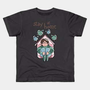 Stay At Home Covid 19 Kids T-Shirt